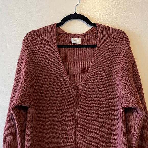 Aritzia Wilfred Seville 100% Merino Wool Knit Dress Size XS In Pink Rose - Picture 9 of 14